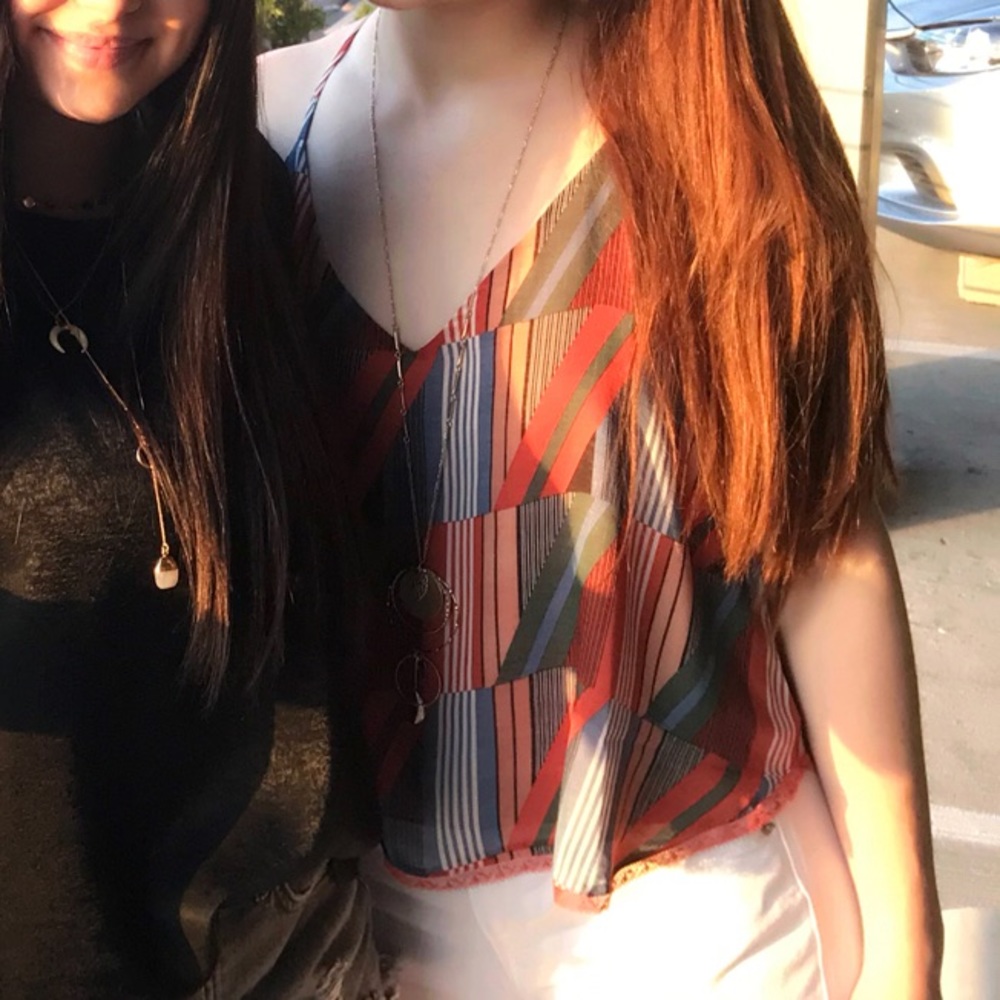 flowy cami crop top
